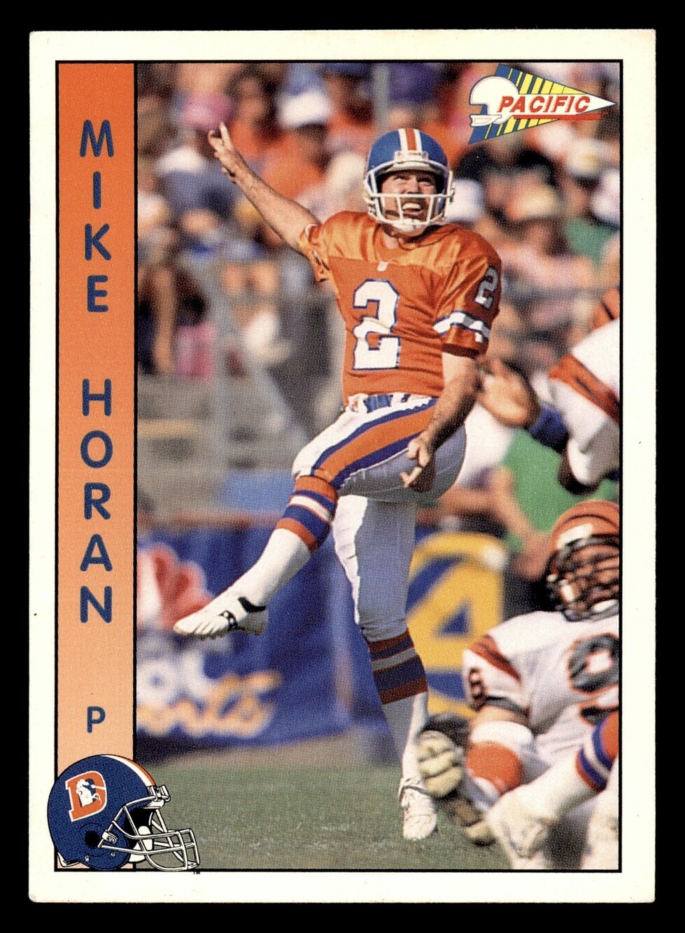 1992 Pacific #77 Mike Horan Football Trading Card Denver Broncos
